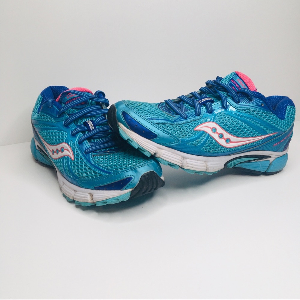 Saucony Ignition 5 Women's Teal Running Shoes Size 8.5 Lace Up Sneakers.